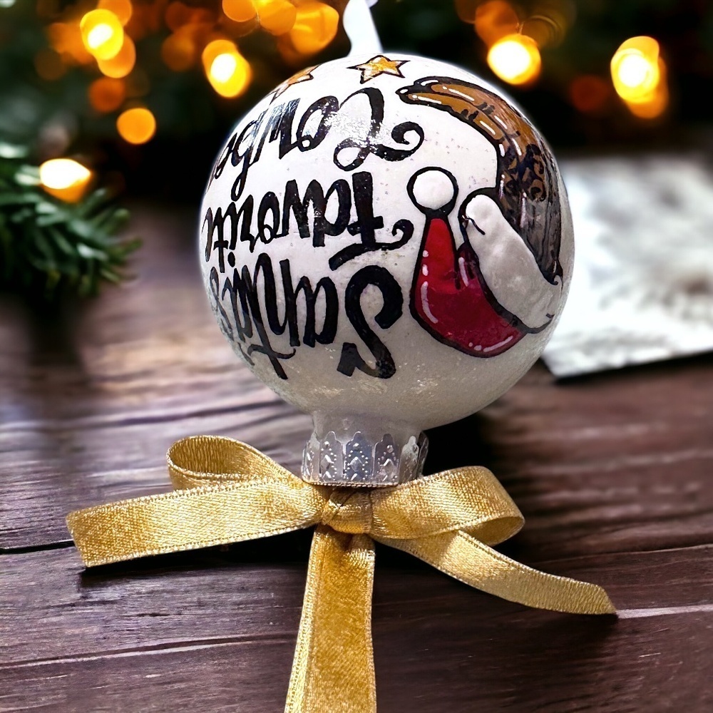 Santa's Favorite Cowboy Holiday Ornament - Saddle Up for a Country Christmas! - Picture 2 of 12